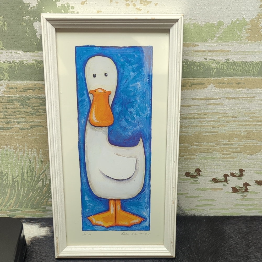 Kate Mawdsley Daisy Print Art Duck Framed